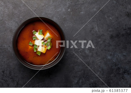 Miso soup traditional japanese soup 61385377