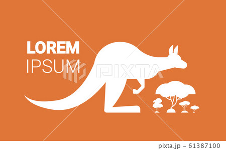 silhouette of kangaroo running escaping from forest wild fires in australia animals dying in wildfire bush fire natural disaster concept horizontal copy space 61387100