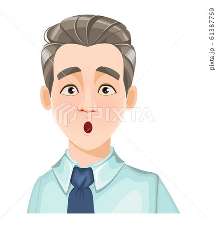 Face expression of handsome business man Face expression of handsome business man 61387769