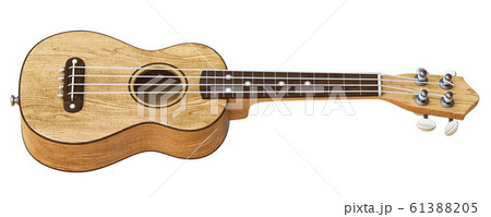 Wooden traditional soprano ukulele Side view 3D 61388205