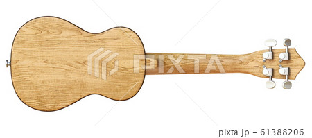 Wooden ukulele Back view 3D Wooden ukulele Back view 3D 61388206