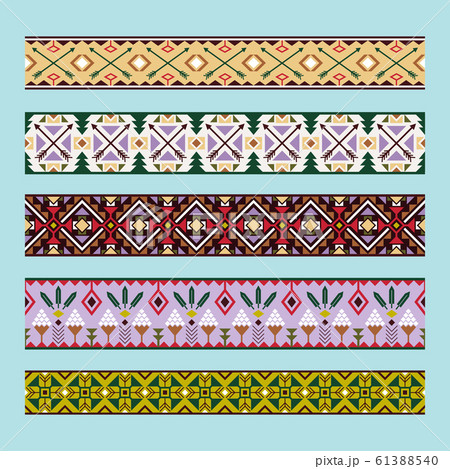 Ethnic pattern colorful ribbons Ethnic pattern colorful ribbons 61388540