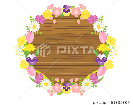 春素材9 リース 花 春素材9 リース 花 61389307