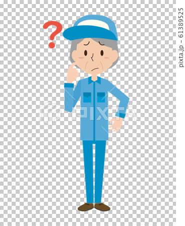 Worker, worker, question, elderly woman, facial expression, emotion, pose, upper body 61389525