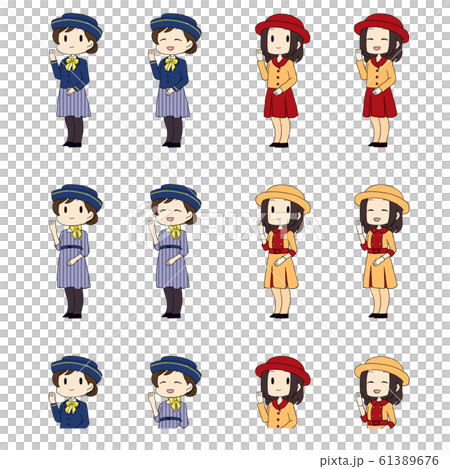 案内をするエレベーターガール 61389676