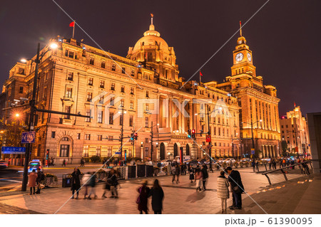 《上海》上海租界の洋館・外灘の夜景 《上海》上海租界の洋館・外灘の夜景 61390095