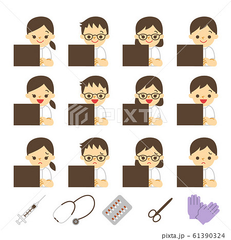 看護師 ポーズ PC 看護師 ポーズ PC 61390324