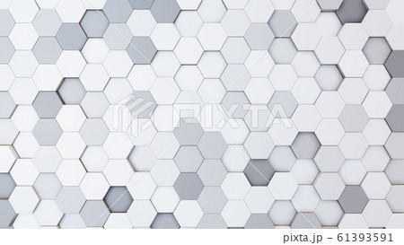 Abstract 3D illustration of colorful hexagons background 61393591
