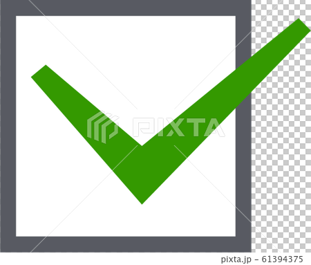 チェックボックスとチェックマークのイラスト素材