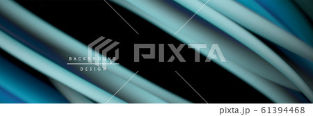 Сolorful flow poster. Wave liquid lines and shapes in black color background. Vector Illustration Сolorful flow poster. Wave liquid lines and shapes in black color background. Vector Illustration 61394468