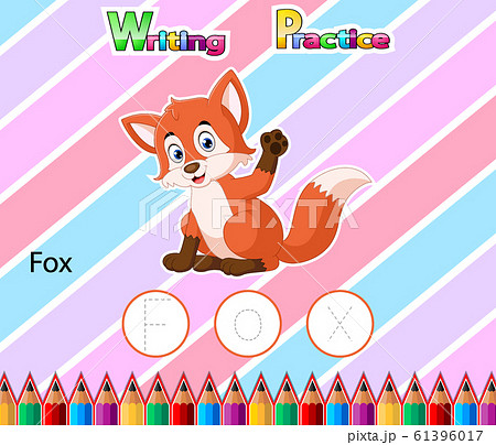 Worksheet Writing practice alphabet F for Fox of illustration Worksheet Writing practice alphabet F for Fox of illustration 61396017