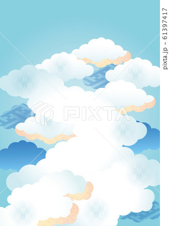 背景素材 空 雲 1 1のイラスト素材