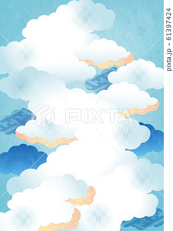 背景素材 空 雲 1 2テクのイラスト素材