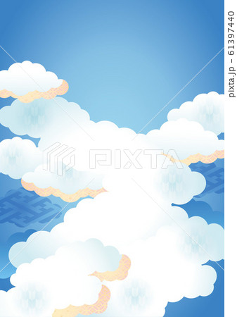 背景素材 空 雲 3 2のイラスト素材