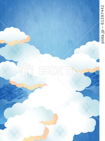背景素材 空 雲 3 2テクのイラスト素材