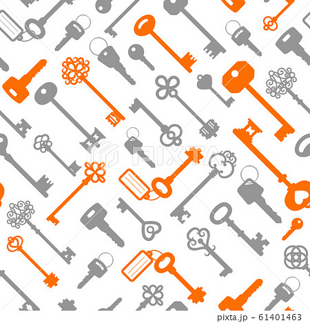 Key seamless pattern in modern colors 61401463