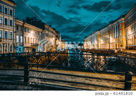Moika's  Embankment, river in  Saint Petersburg.  61401810