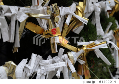 金色の末吉のおみくじ(那古野神社 愛知県名古屋市) 金色の末吉のおみくじ(那古野神社 愛知県名古屋市) 61402014