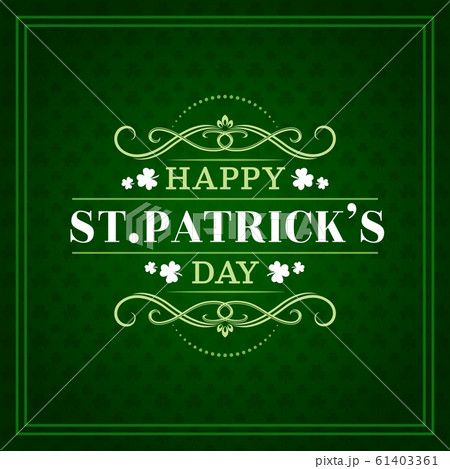 Saint Patrick day, Irish shamrock clover pattern 61403361