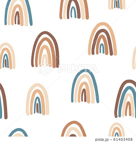 Cute rainbows seamless pattern. Trendy background for textile and wrsppoimnhg paper 61403408