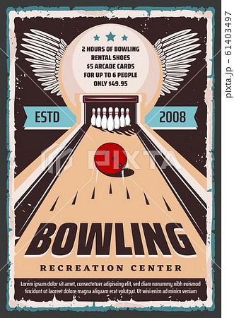 Bowling recreation center, shoes and lane rental Bowling recreation center, shoes and lane rental 61403497