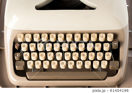 Close up of retro style typewriter in studio 61404196