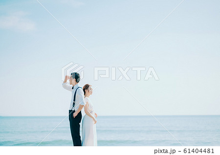 海辺のウェディングポートレート 海辺のウェディングポートレート 61404481