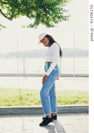 Fashionable black girl 61406150