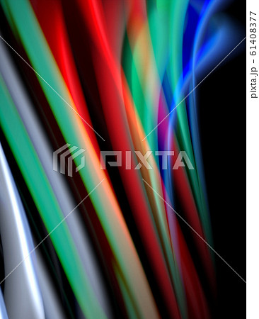 Silk smooth lines on black, liquid fluid color waves. Vector Illustration 61408377