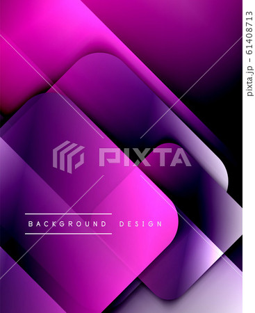 Rounded squares shapes composition geometric abstract background. 3D shadow effects and fluid gradients. Modern overlapping forms. Rounded squares shapes composition geometric abstract background. 3D shadow effects and fluid gradients. Modern overlapping forms. 61408713