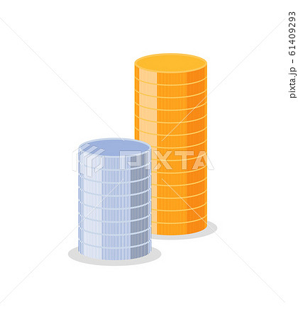 Financial Element of Bank Coins, Money Vector 61409293