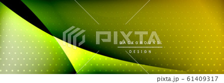 Flowing waves with 3d shadow effects and fluid gradients. Dynamic trendy abstract background. Vector Illustration 61409317