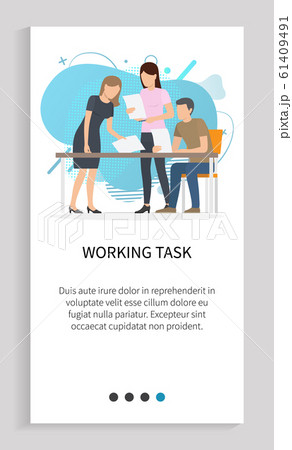 Working Task Teamwork Boss and Employees Slider Working Task Teamwork Boss and Employees Slider 61409491