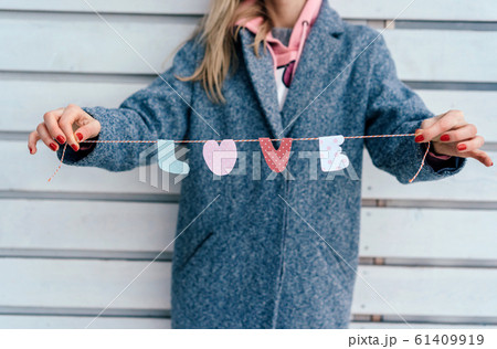 paper letters love on a string garland 61409919