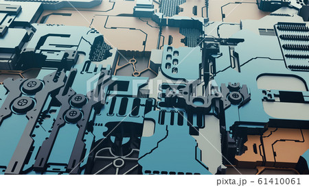 Sci Fi Industrial Panel. Futuristic Concept Design 61410061