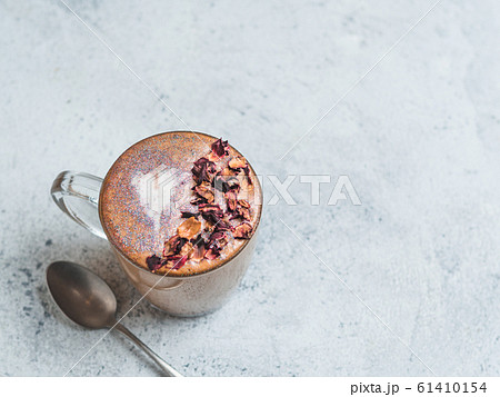diamond cappuccino coffee with dried rose petals diamond cappuccino coffee with dried rose petals 61410154