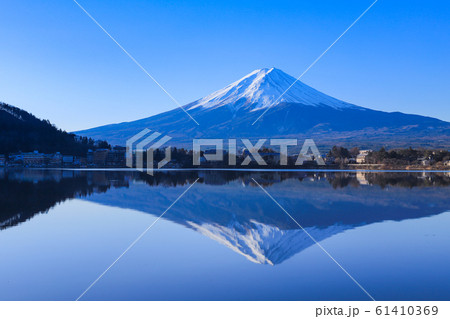 逆さ富士 河口湖の写真素材 [61410369] - PIXTA