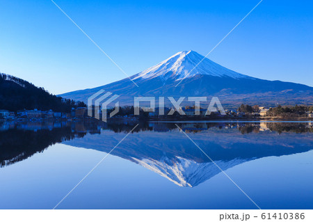 逆さ富士　河口湖 61410386