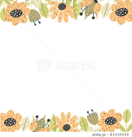 Floral borders template. Background with place for your text 61410439