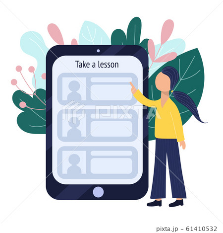 A man choose a teacher and take a lesson online A man choose a teacher and take a lesson online 61410532