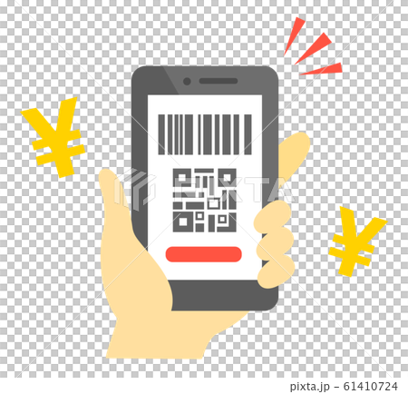 スマホ電子決済バーコードで支払い スマホ電子決済バーコードで支払い 61410724