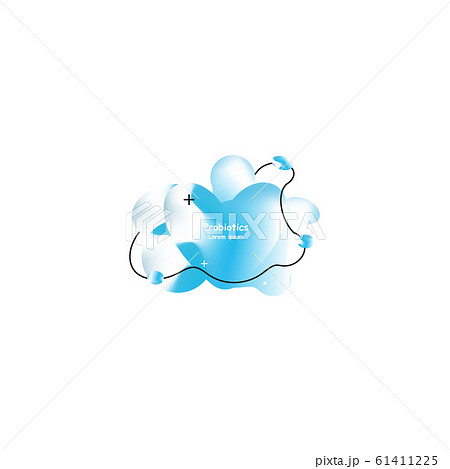 Probiotics bacteria and heart vector design. Concept of design with Lactobacillus Probiotic Bacteria. Template design with Prebiotic healthy nutrition ingredient 61411225
