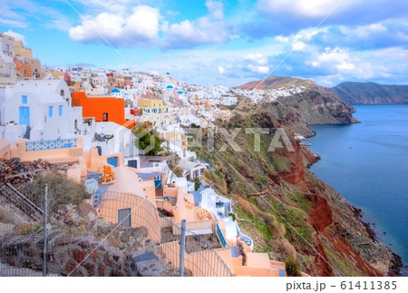 ギリシャ サントリーニ島の風景 ギリシャ サントリーニ島の風景 61411385