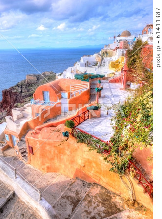 ギリシャ サントリーニ島の風景 ギリシャ サントリーニ島の風景 61411387