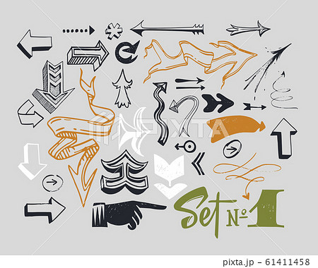 Set of various typographic arrows 61411458