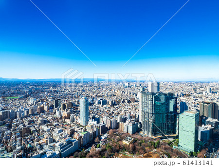 東京 住宅エリア 都庁から眺める三多摩方面 東京 住宅エリア 都庁から眺める三多摩方面 61413141