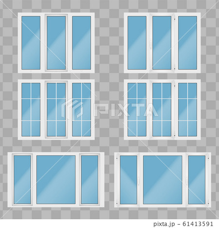 Set of Plastic PVC windows 61413591