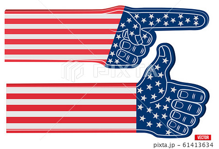 Sports Fan Foam Finger Point and Like USA Flag 61413634