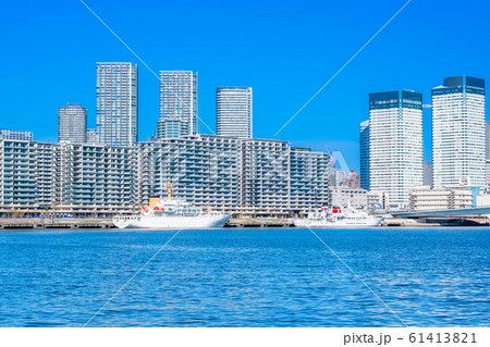 東京　晴海埠頭の選手村予定地 61413821