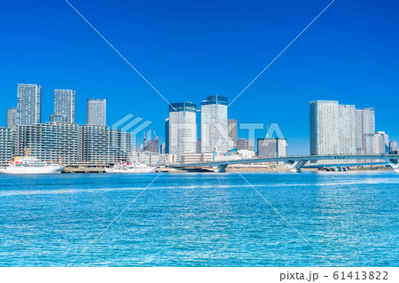 東京　晴海埠頭の選手村予定地 61413822